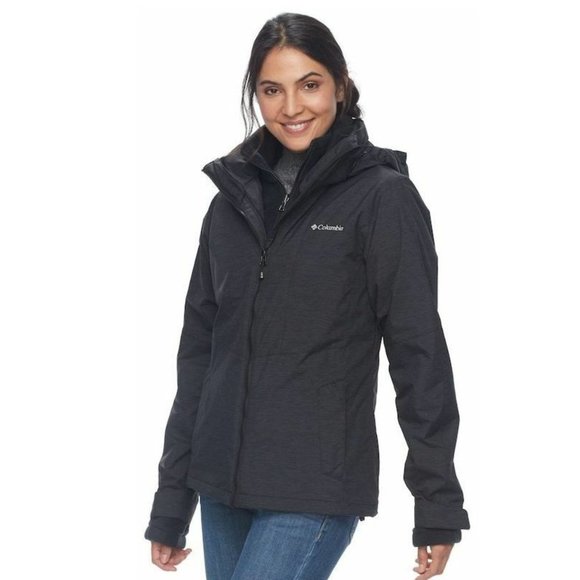 Columbia Ruby River Hooded 3-in-1 Systems Jacket Black, Size:XL - Picture 1 of 7